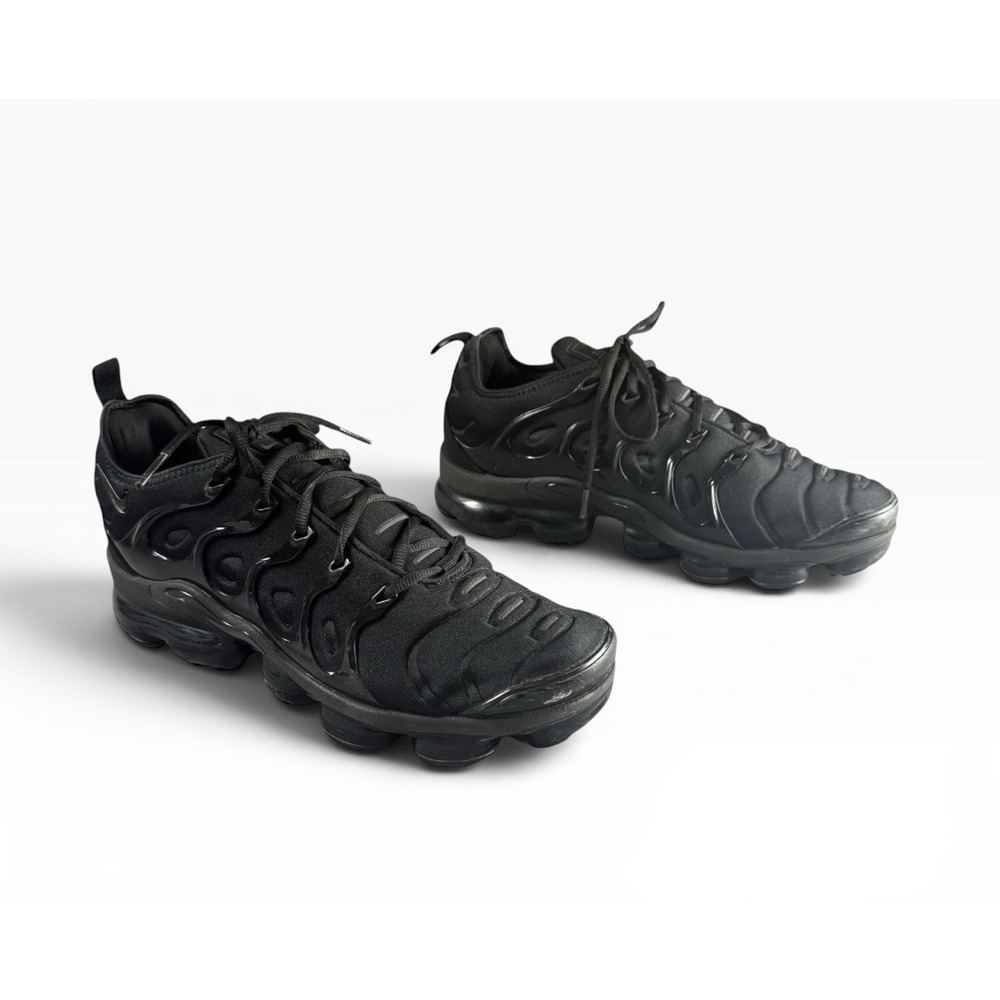 Nike Air VaporMax Plus Triple Black Mens 11.5 Running Shoes 924453-004